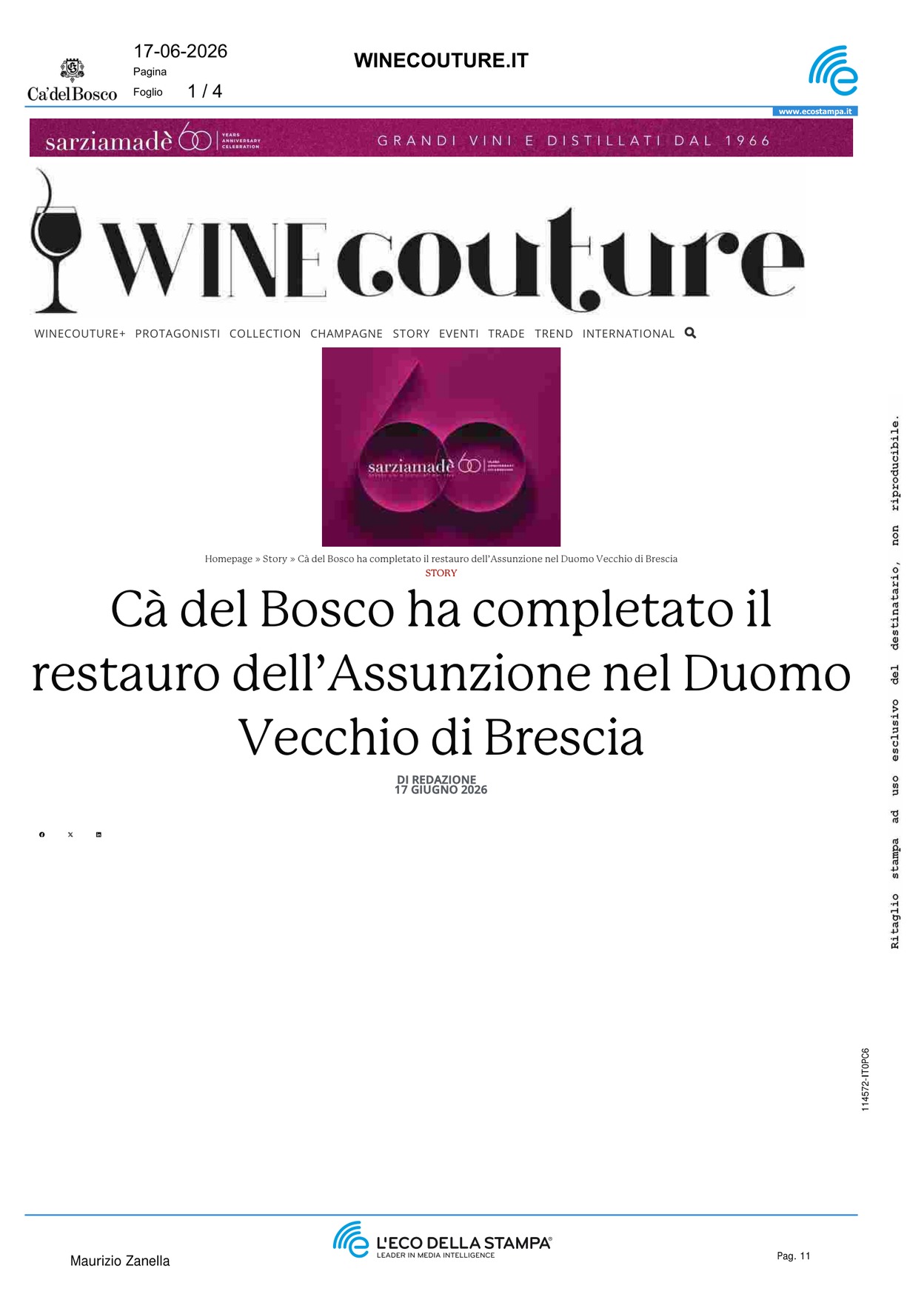 Ca’ del Bosco ha completato il restauro [..]